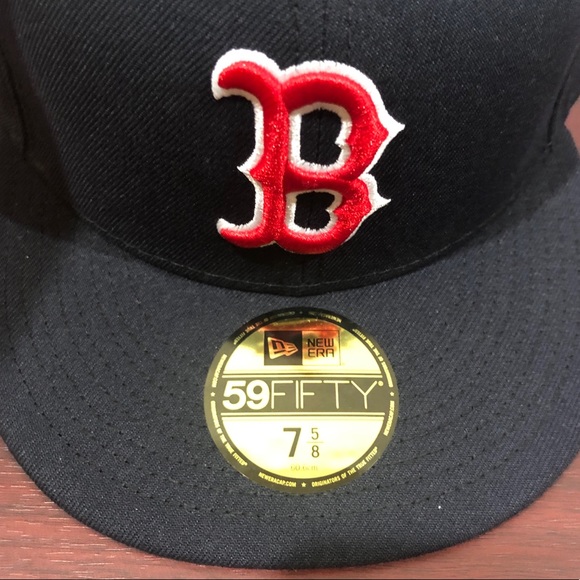 New Era, 59Fifty Fitted Hat, Boston Red Sox, Navy Blue - Picture 2 of 11